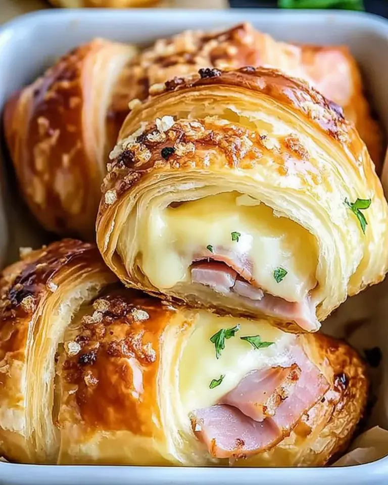 Baked Ham and Cheese Croissants