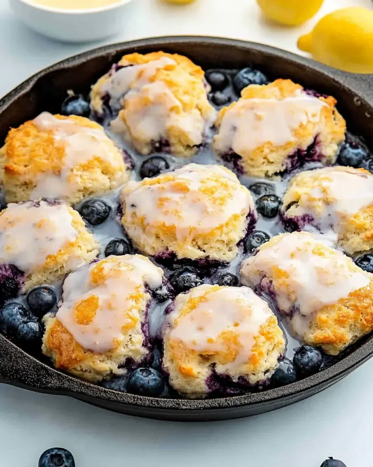 Blueberry Biscuits with Lemon Glaze