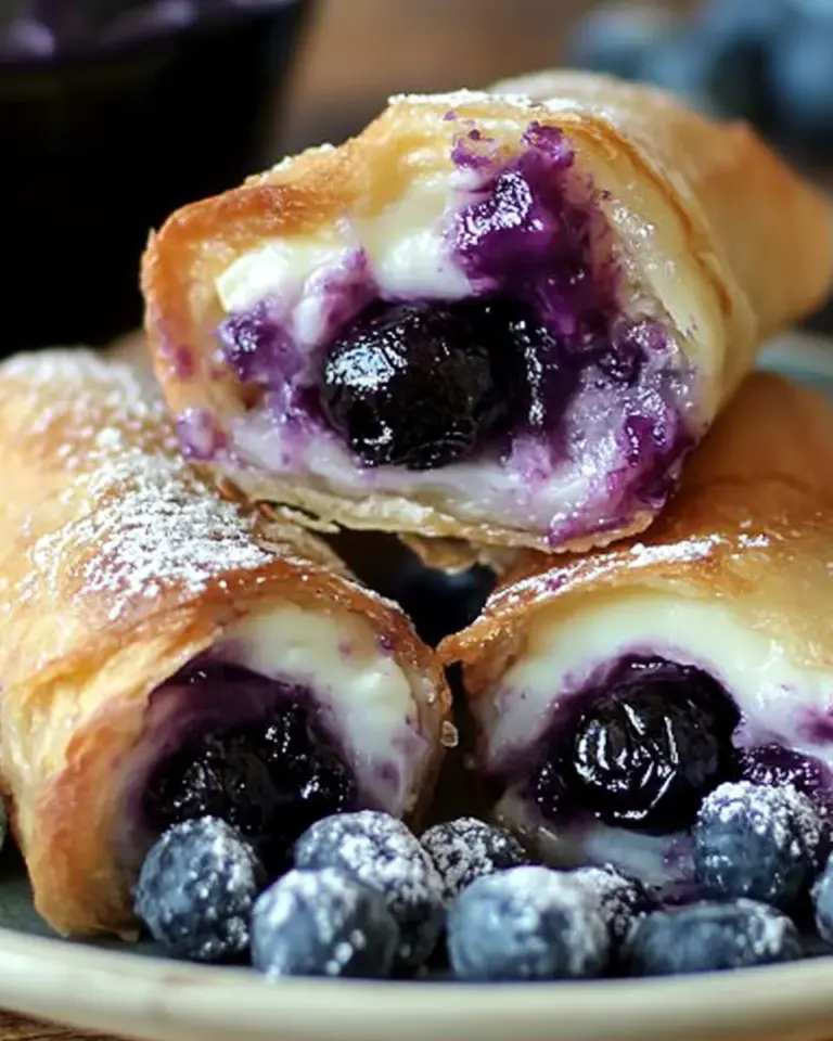 Blueberry Cream Cheese Egg Rolls