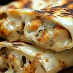 Cheesy Garlic Chicken Wraps