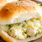Cheesy Garlic Pesto Chicken Sliders
