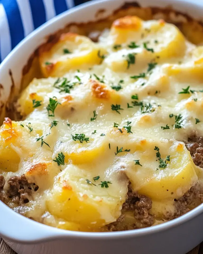 Cheesy Hamburger Potato Casserole