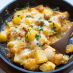 Cheesy Potato Egg Scramble