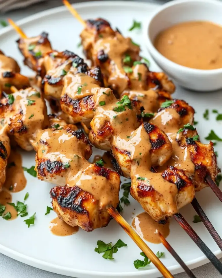 Chicken Satay with Peanut Sauce