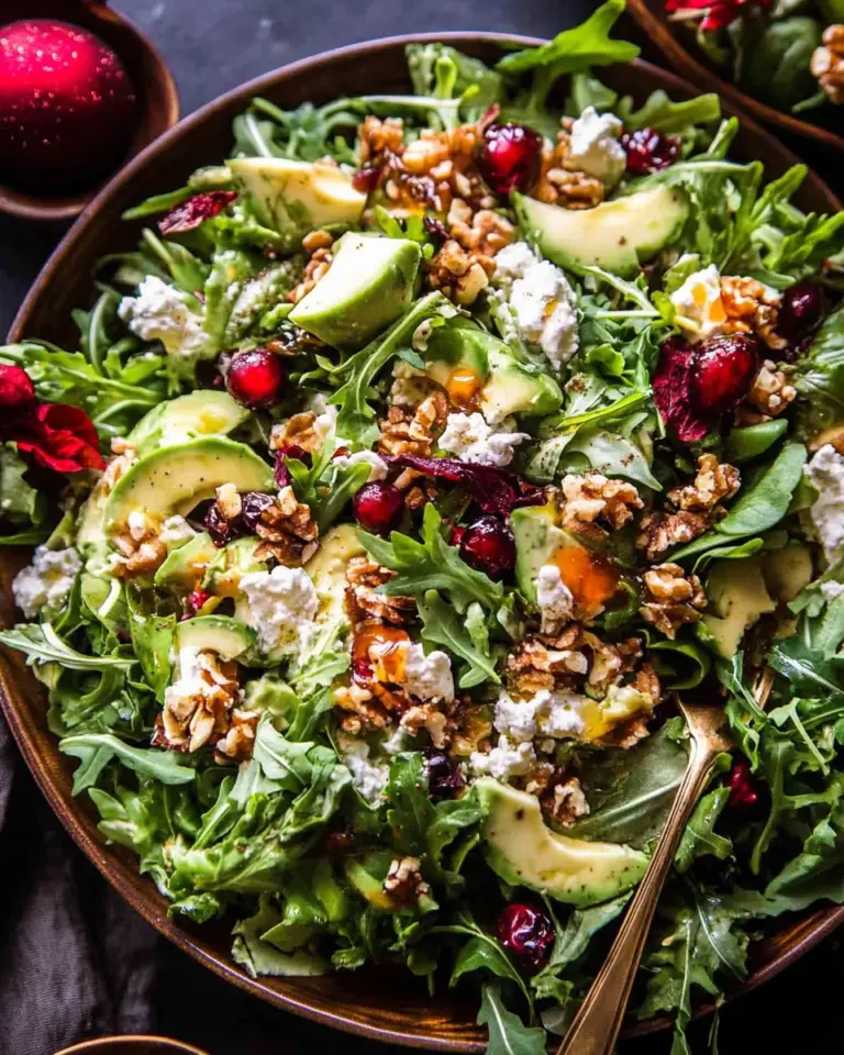 Christmas Salad with Honey Mustard Dressing