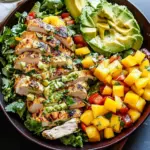 Cilantro Lime Chicken Salad with Mango Avocado Salsa