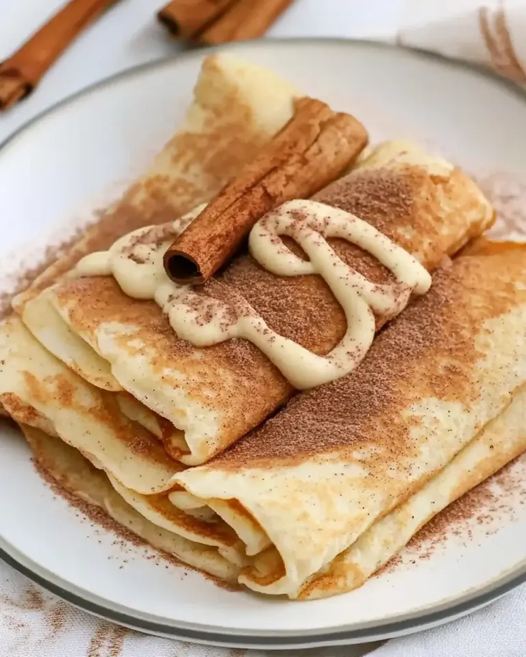 Cinnamon Roll Protein Crepes