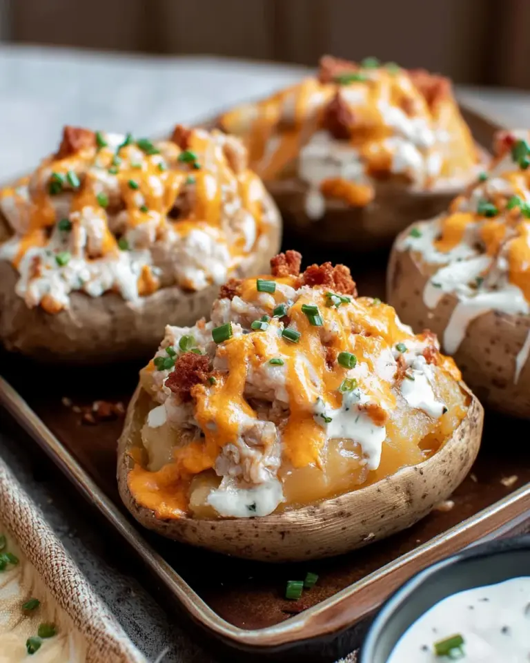 Crack Chicken Stuffed Baked Potatoes