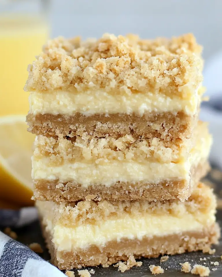 Creamy Lemon Cheesecake Crumb Bars