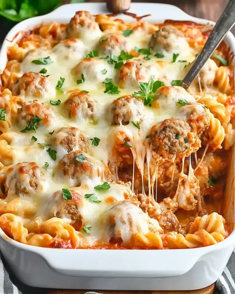 Dump and Bake Meatball Casserole