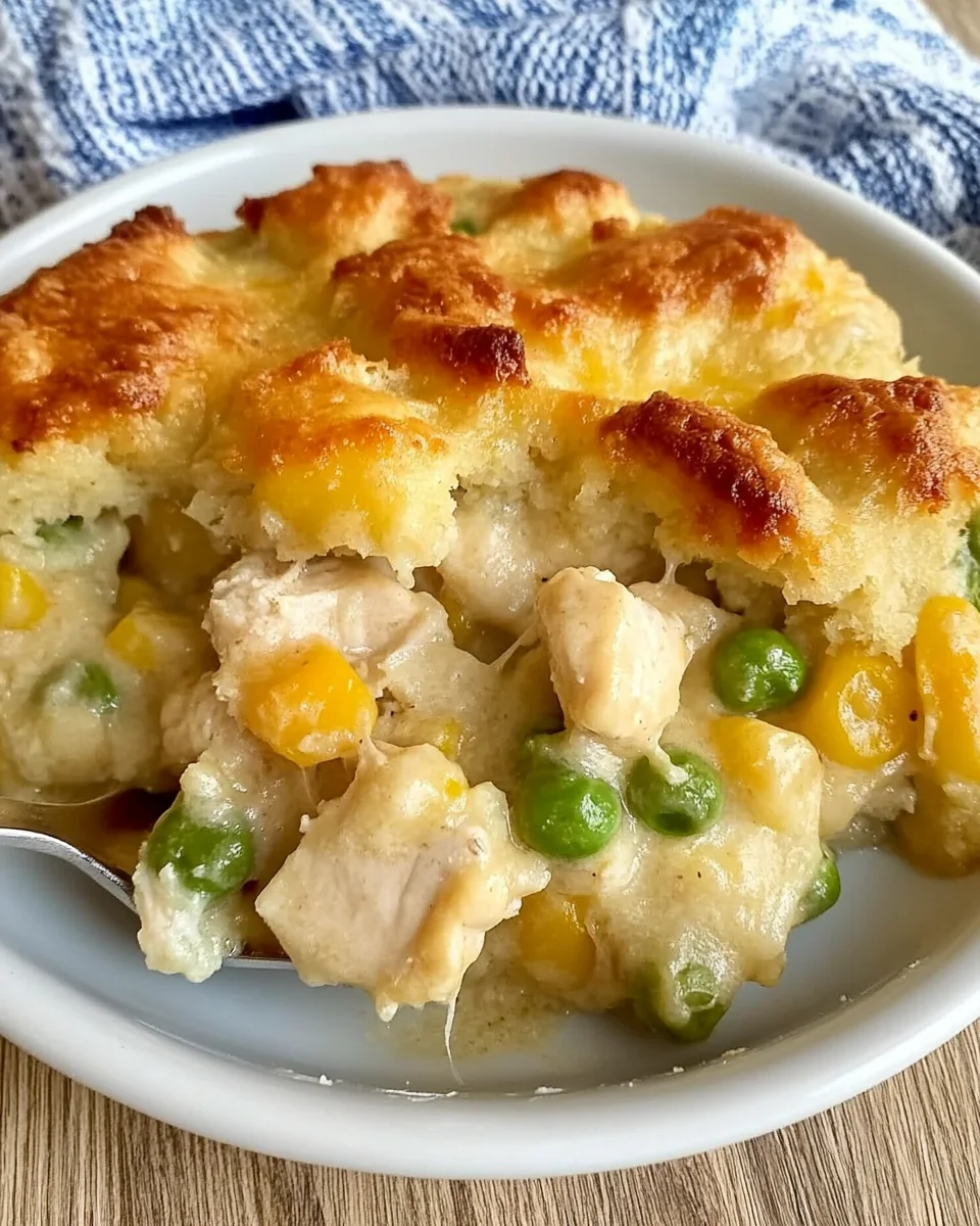 Easy Chicken Cobbler Dinner Casserole