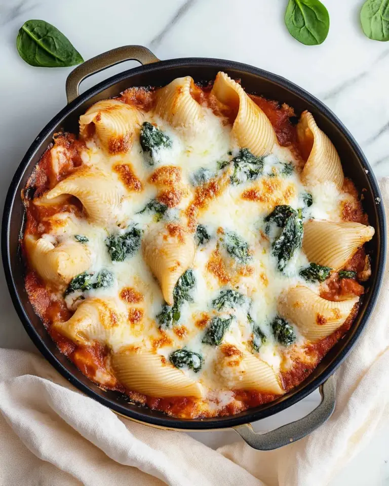 Easy Spinach & Ricotta Stuffed Shells