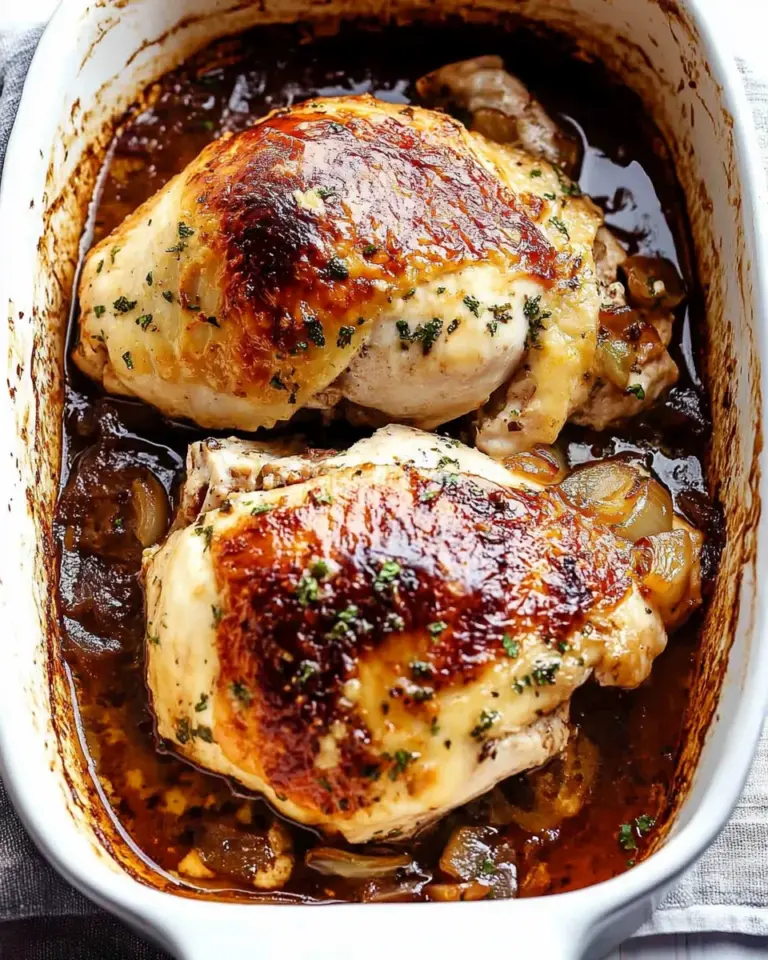 French Onion Stuffed Chicken Casserole