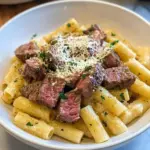 Garlic Parmesan Steak Pasta