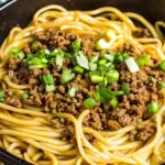 Ground Beef Mongolian Noodles