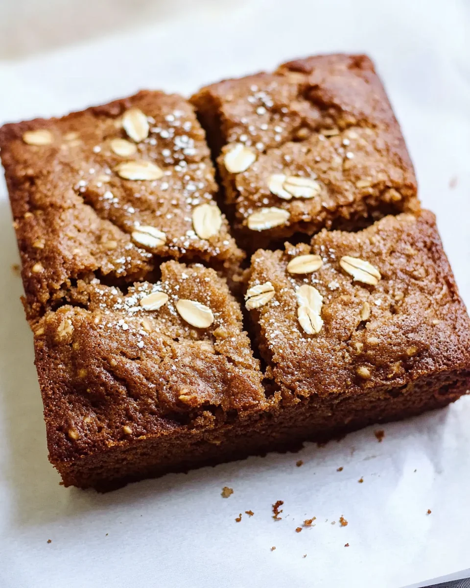 Healthy Breakfast Oatmeal Apple Cake