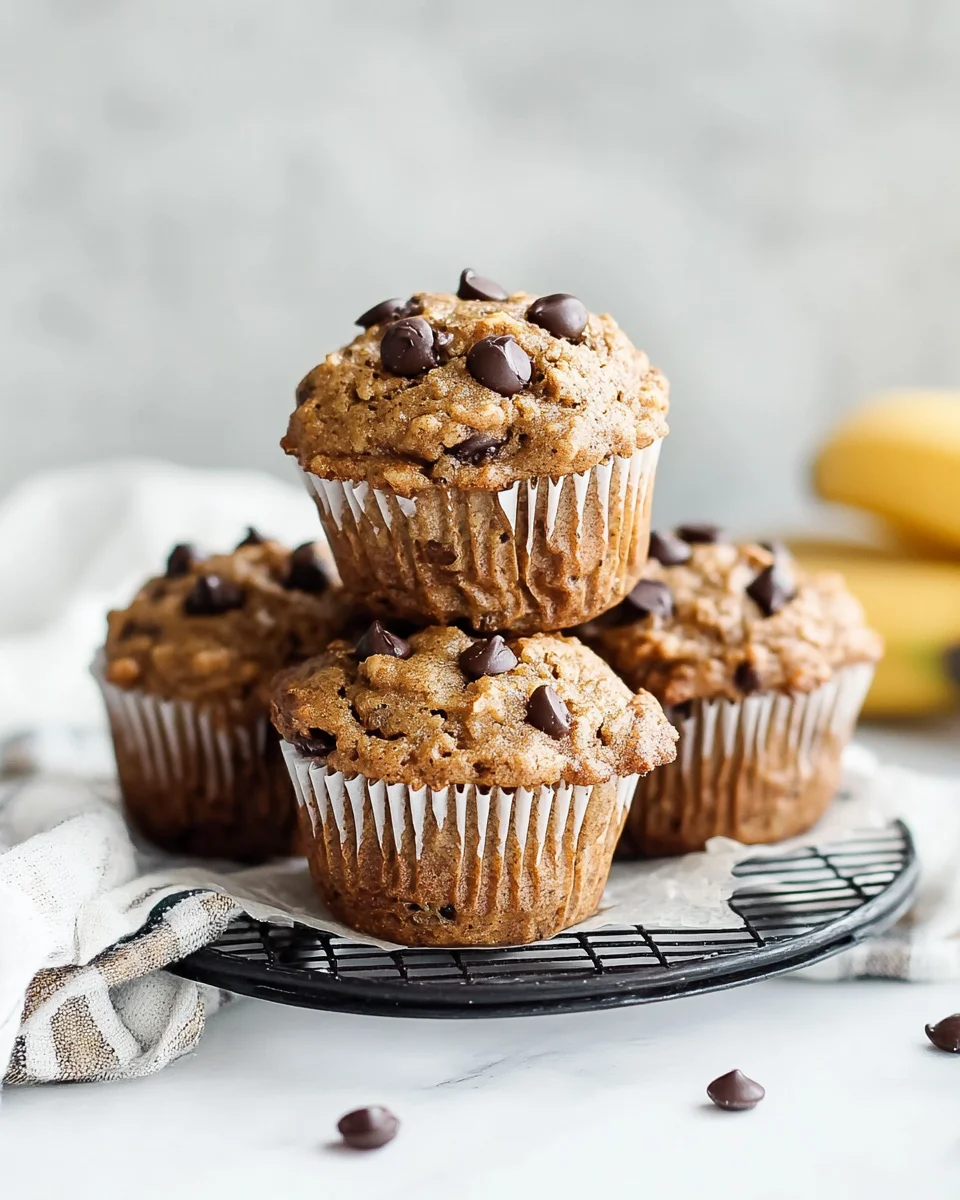Healthy Peanut Butter Banana Muffins