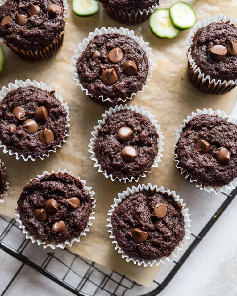 Healthy & Moist Chocolate Zucchini Muffins