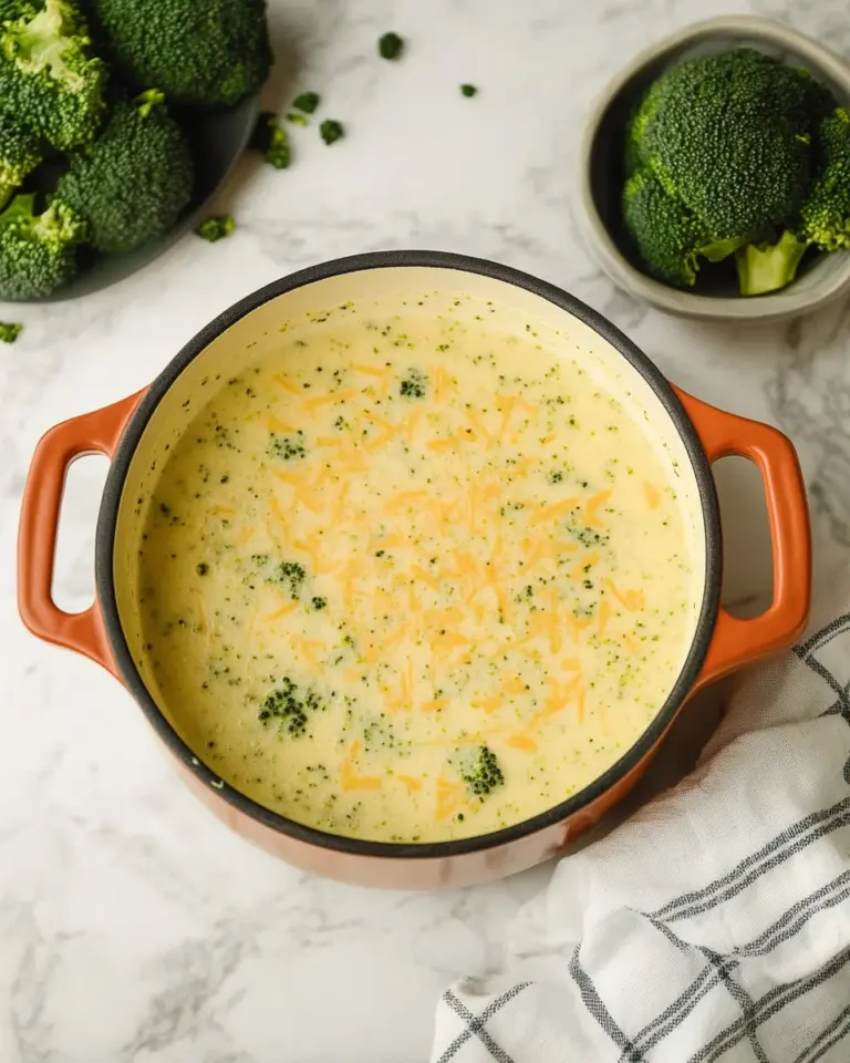 High Protein Broccoli Cheddar Soup