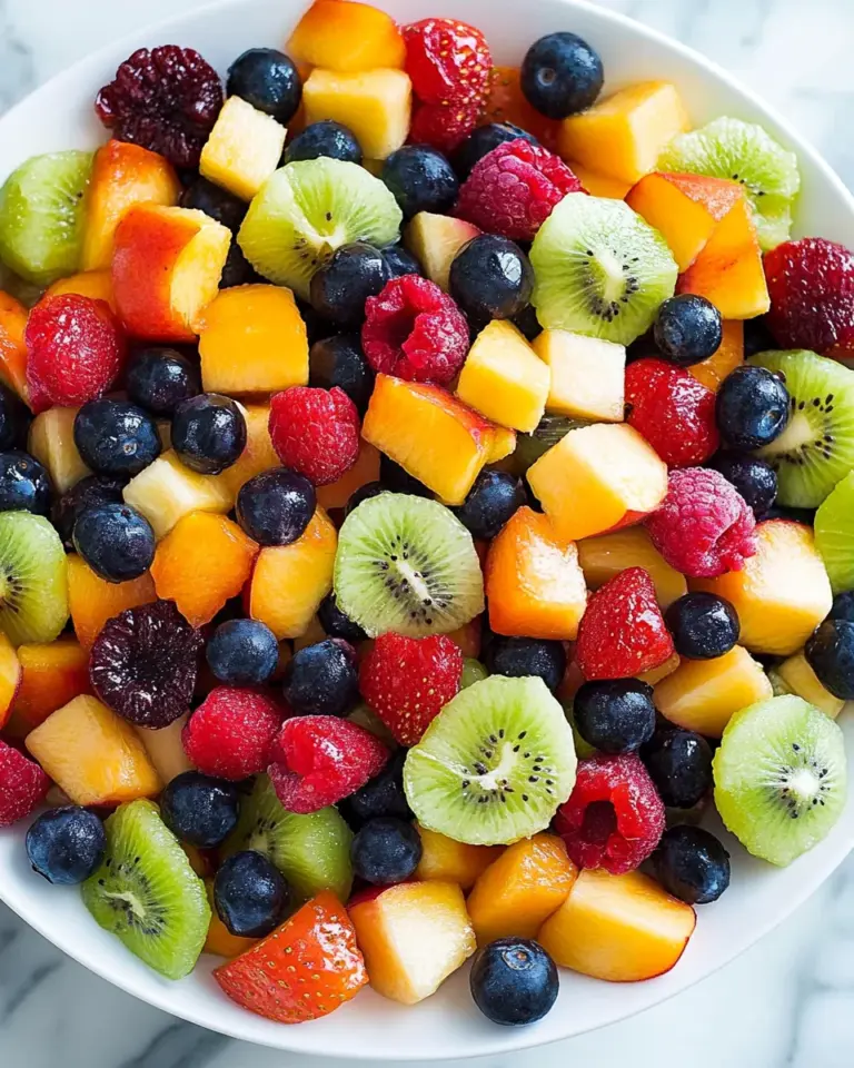 Honey Lime Rainbow Fruit Salad