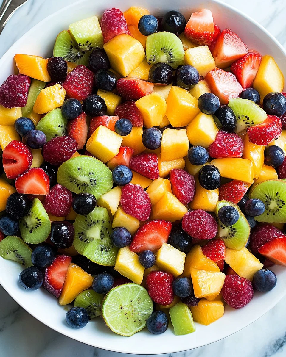 Honey Lime Rainbow Fruit Salad 21 Honey