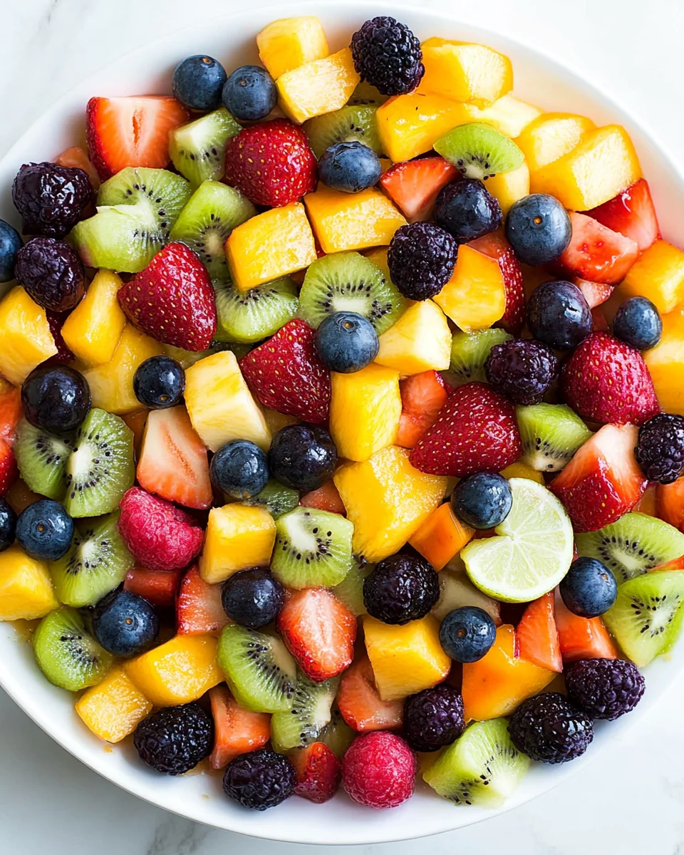 Honey Lime Rainbow Fruit Salad 23 Honey