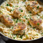 One-Pan Creamy Parmesan Chicken & Rice