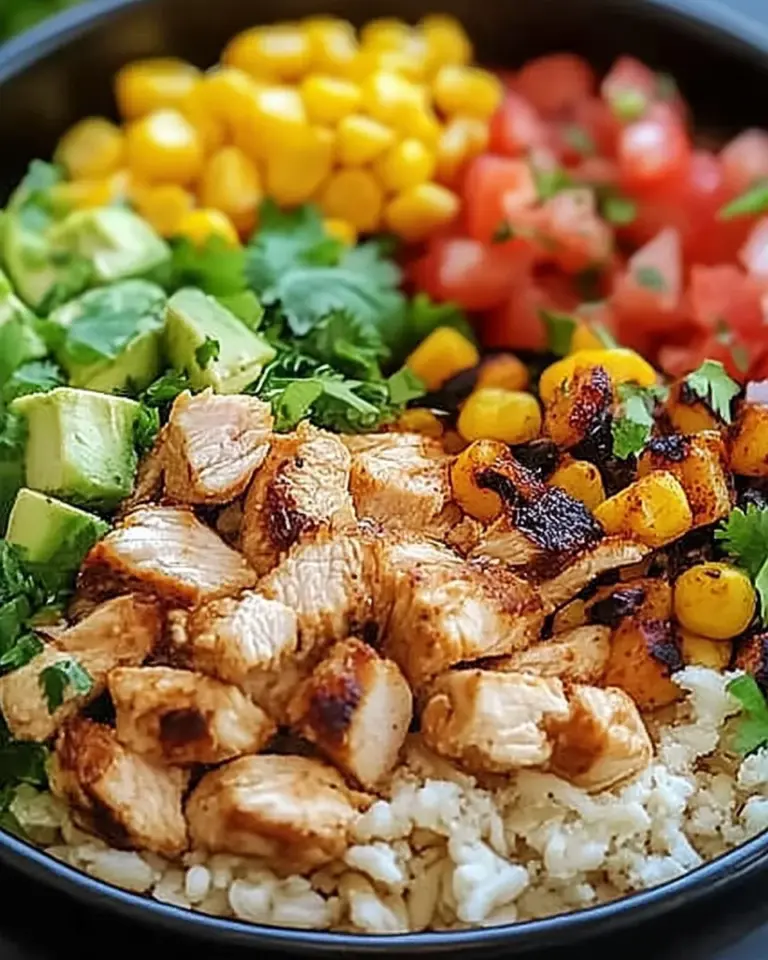 One Pan Chicken Burrito Bowl