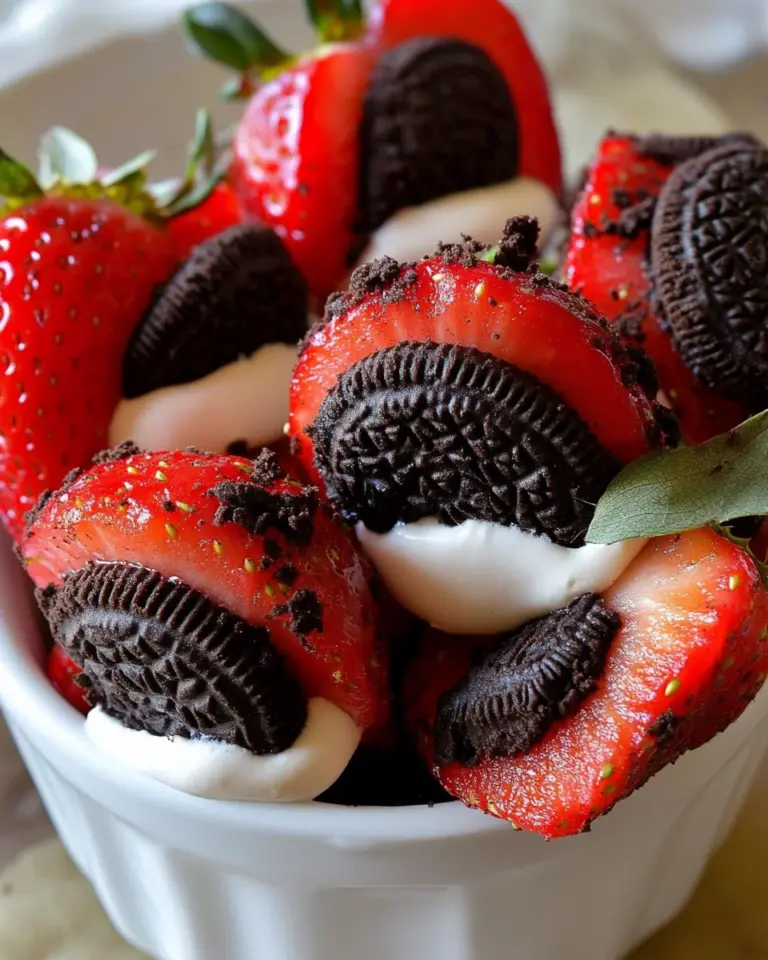 Oreo Truffle-Stuffed Strawberries