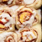 Peach Cobbler Cinnamon Rolls