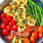 Pesto Chicken Tortellini and Veggies