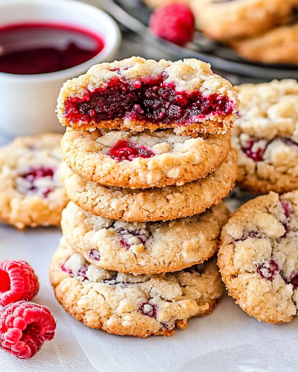 Raspberry Crumble Cookies