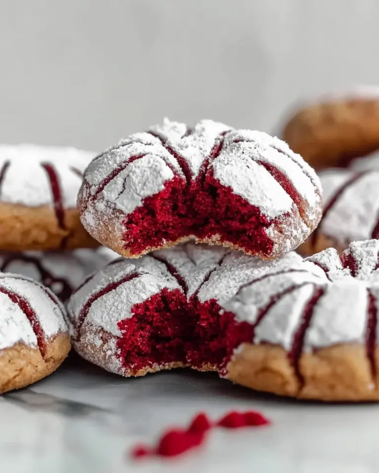 Red Velvet Crinkle Cookie