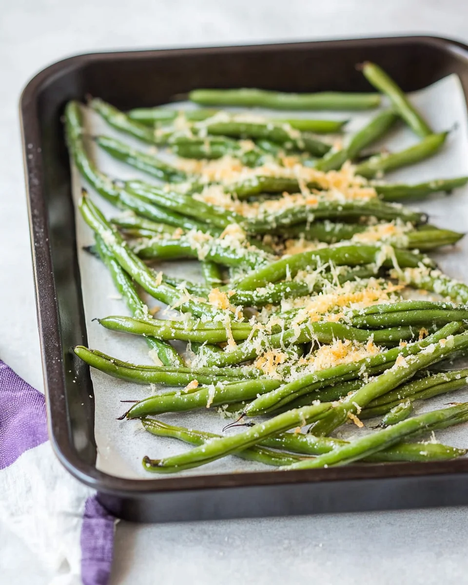 Roasted Parmesan Green Beans 20 Roasted