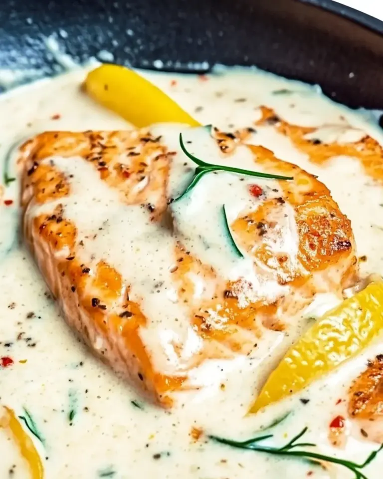 Salmon with Lemon Cream Sauce
