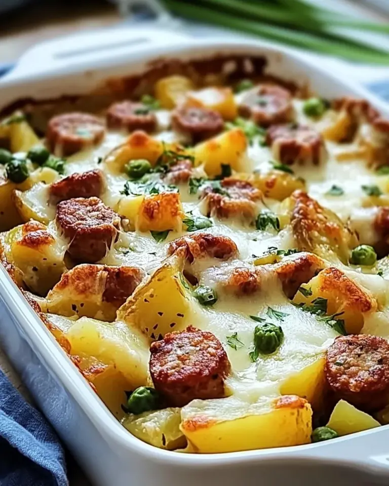Sausage and Potato Casserole with Spring Veggies