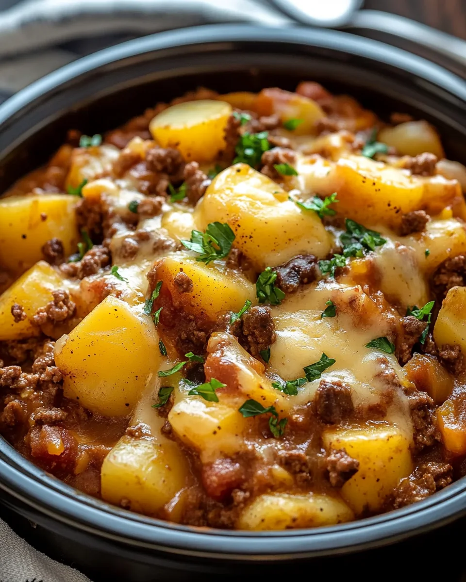 Slow Cooker Cowboy Potato Casserole