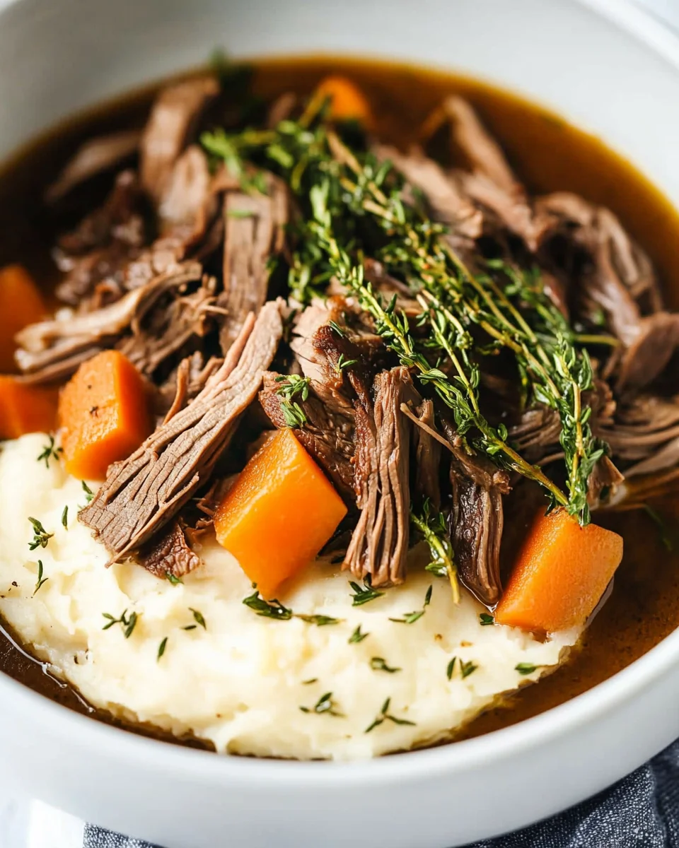 Slow Cooker Garlic Herb Pot Roast