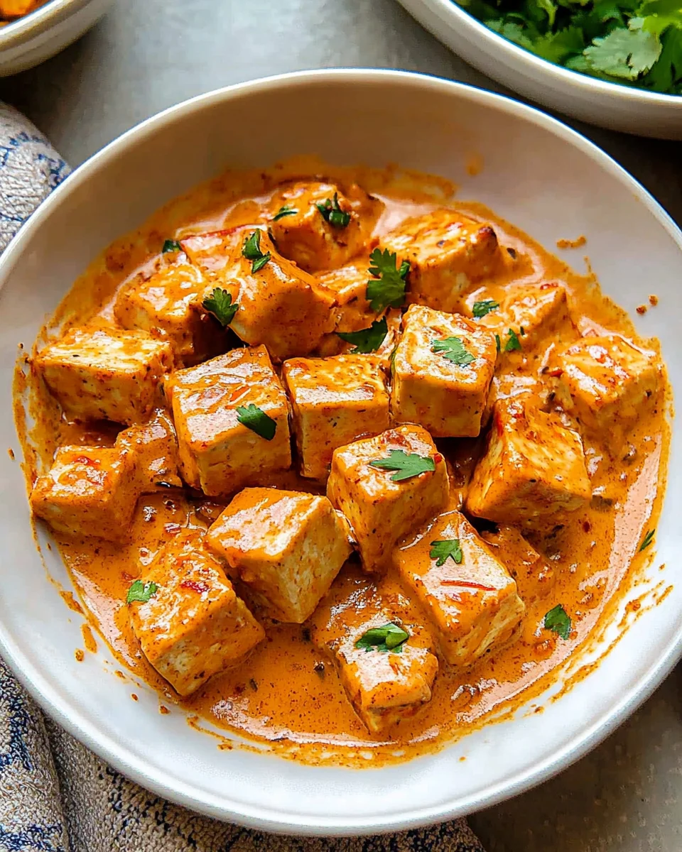 Spicy Tofu with Creamy Coconut Sauce