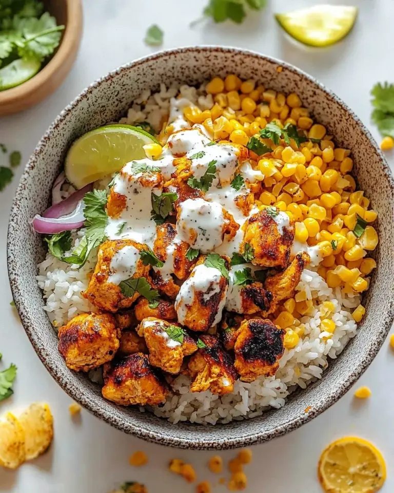 Street Corn Chicken Rice Bowl