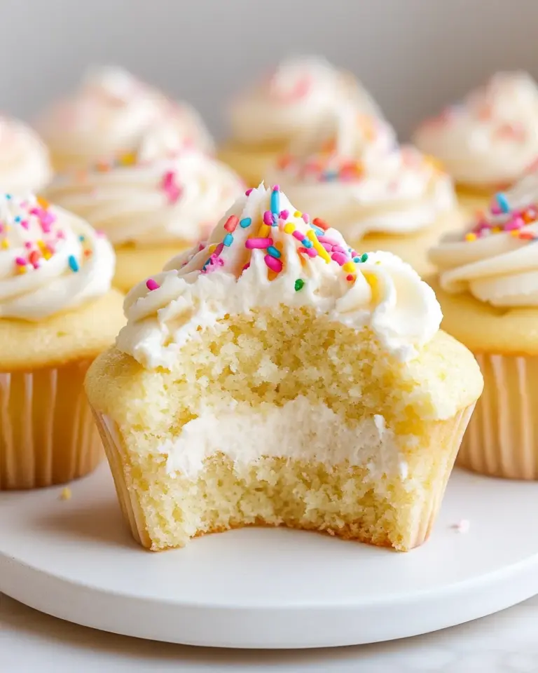 Vanilla Birthday Cupcakes