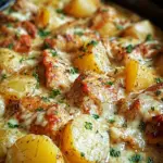 Garlic Parmesan Crockpot Chicken and Potatoes