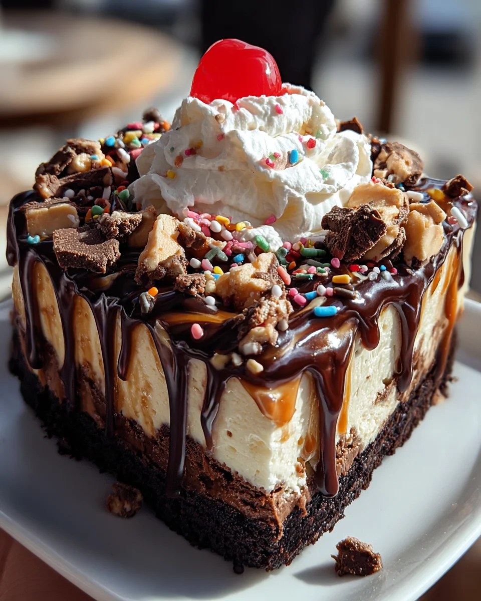 Hot Fudge Sundae Brownie Cheesecake 33 Hot