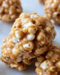Peanut Butter Popcorn Balls