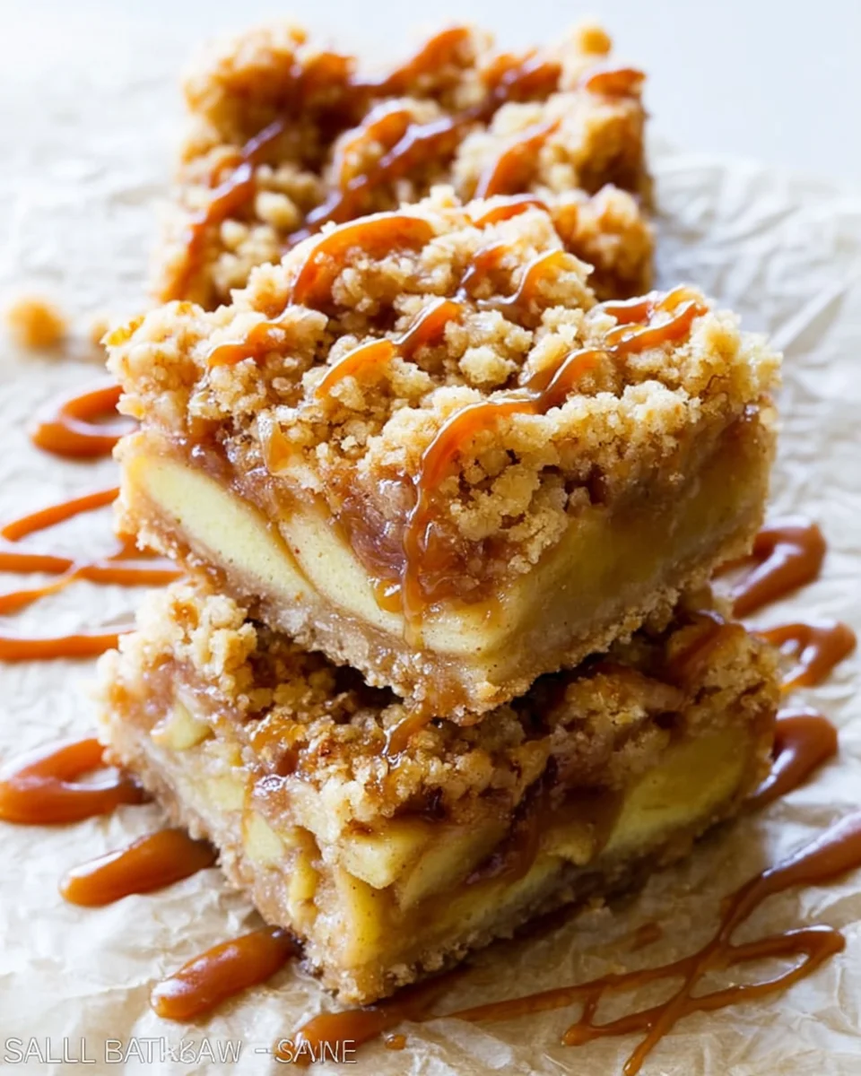 Salted Caramel Apple Crumble Bars Fall Treat 22 Salted